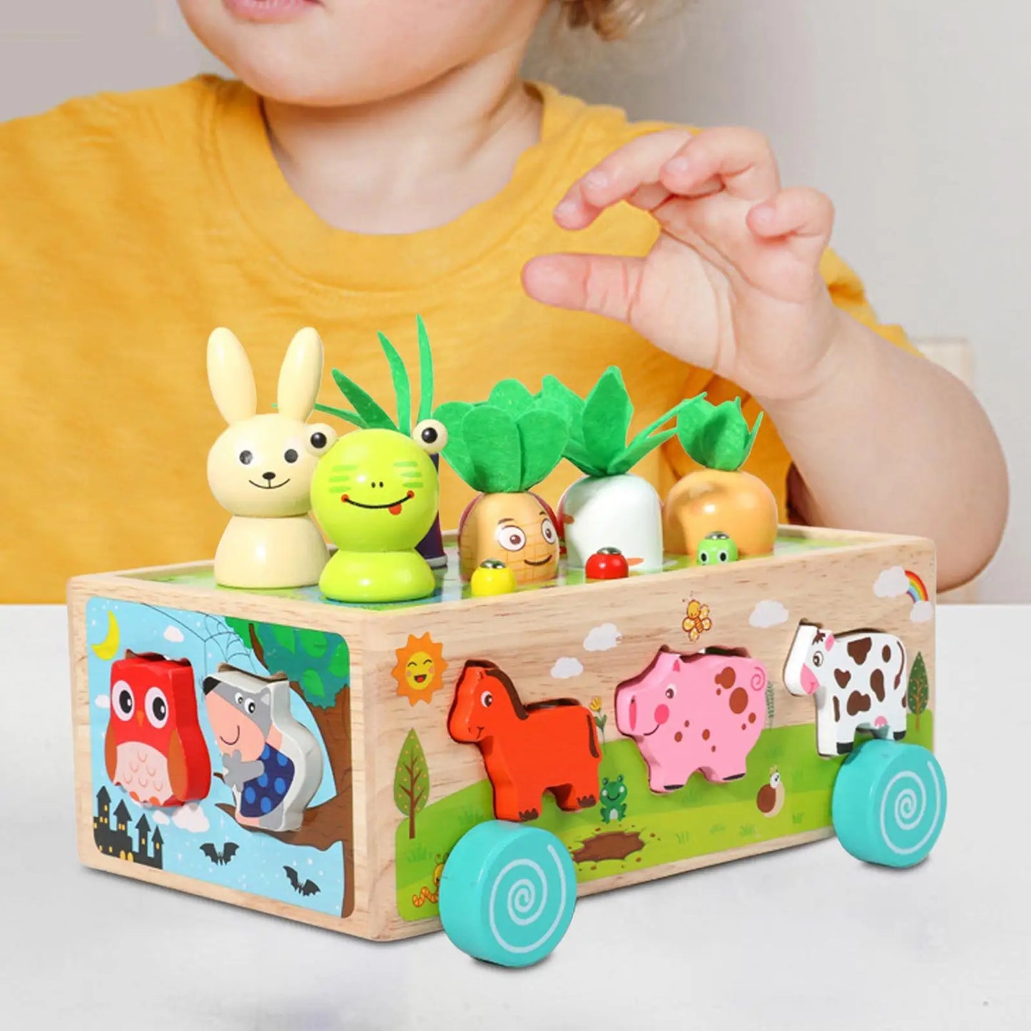 montessori-carrot-harvest-game-Montessori Educational Toy