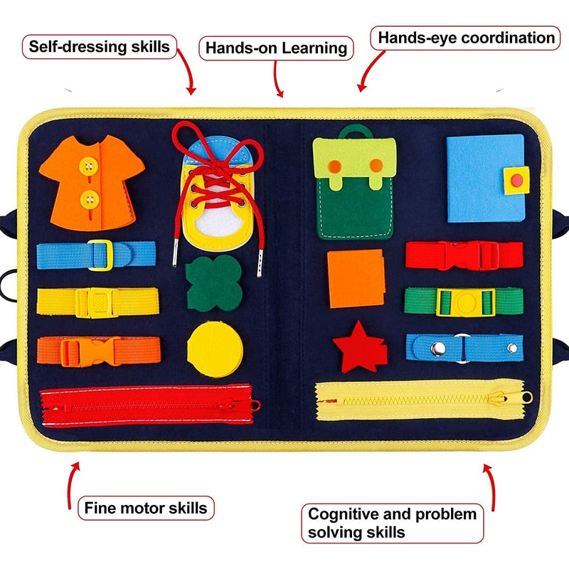 montessori-sensory-busy-board-Montessori Educational Toy