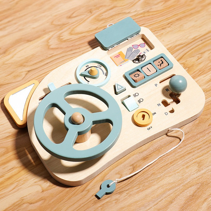 montessori-busy-board-steering-wheel-Montessori Educational Toy